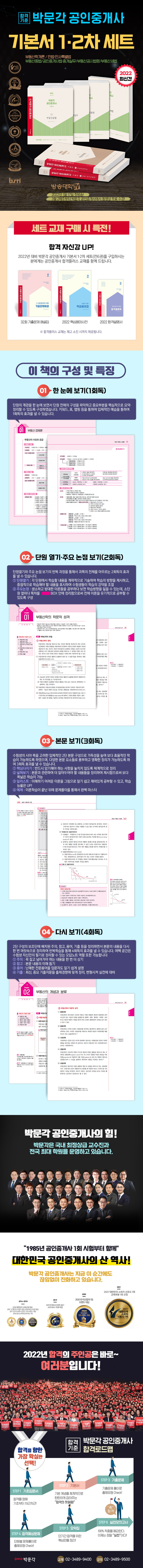 2022 박문각 공인중개사 기본서 1ㆍ2차 세트(전6권) 도서 상세이미지