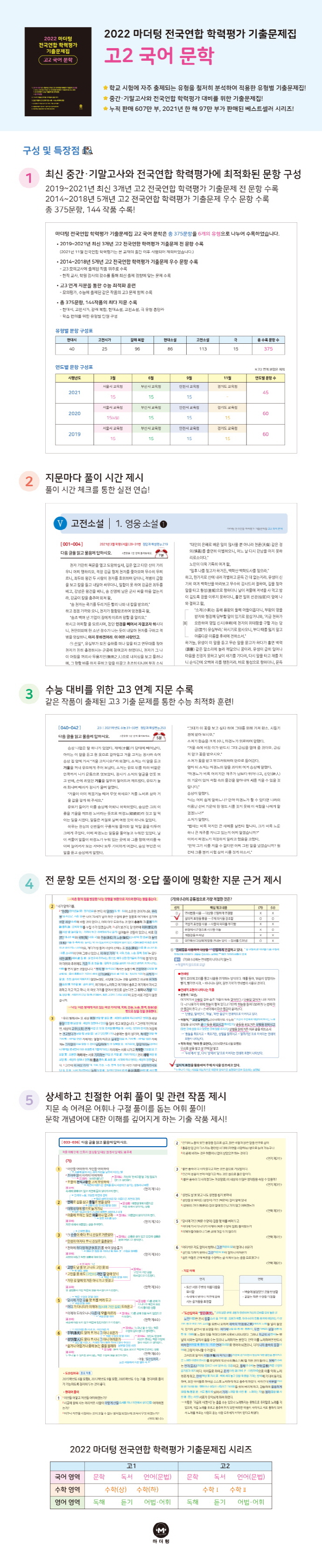 마더텅 전국연합 학력평가 기출문제집 고2 국어 문학(2022) 도서 상세이미지