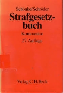 Strafgesetzbuch Kommentar 27. Auflage (German) Hardcover