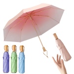 예쁜 그라데이션 3단 양산 우산 경량 양우산 uv 차단