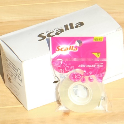 [Scalla] 18mmx33M 8개-스칼라 아크릴 접착제 크리스탈 테이프 리필 HA391-1