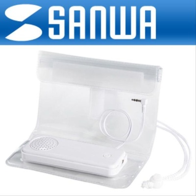 SANWA 스마트폰용 방수팩 스피커(클리어)