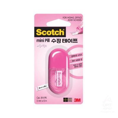 스카치 수정테이프 미니필 5mm x 6m 러블리 핑크