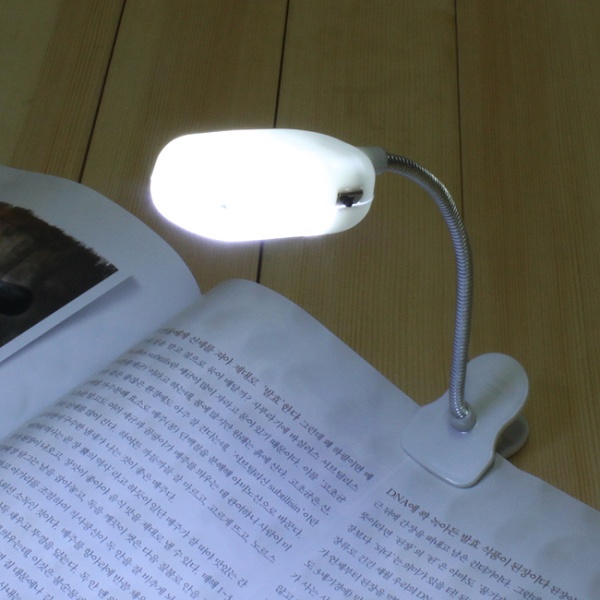 2구 LED 북라이트/단체 행사 인쇄판촉용 집게 독서등