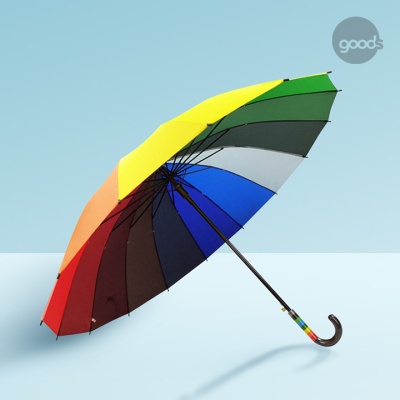 굿즈 튼튼한 특대형 무지개 장우산