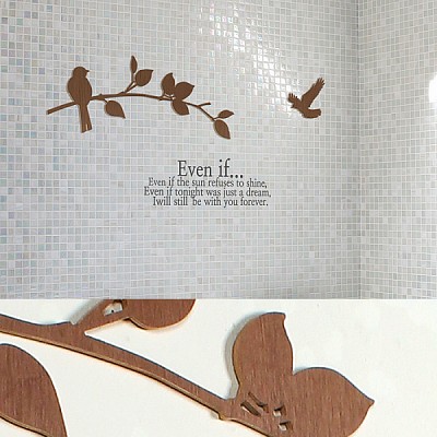 [우드스티커] 너와나무 (컬러완제품) - 입체우드 월데코  포인트 집꾸미기 벽장식