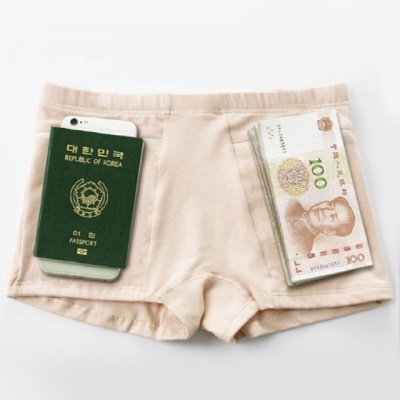 여행용 지퍼 여권 팬티 소매치기방지 도난방지 속옷