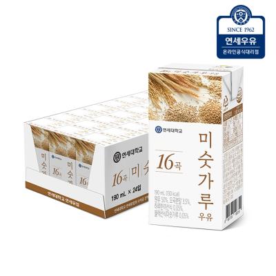 [연세우유] 연세 16곡 미숫가루 우유 190ml (24팩)