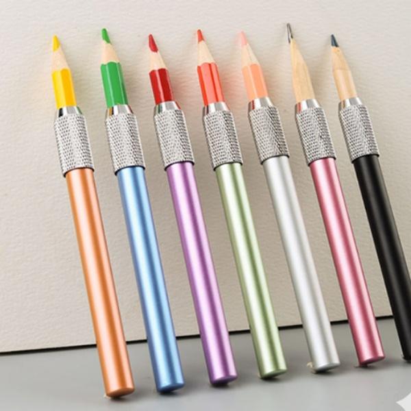 고급 몽땅 몽당 연필 홀더 깍지 펜슬 그립 4color