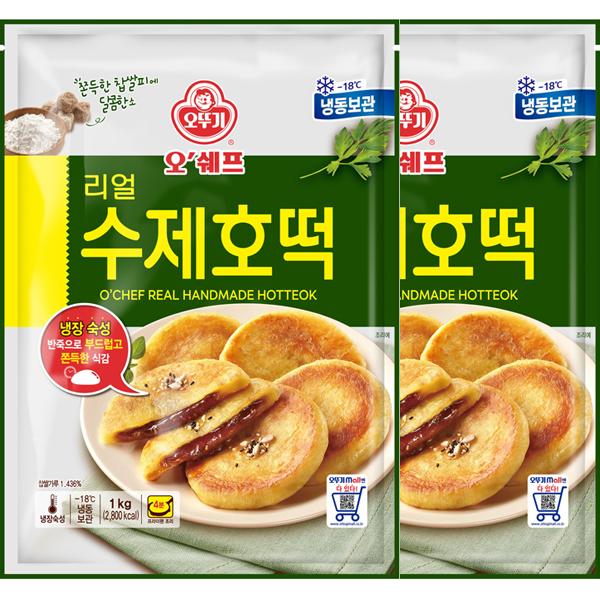 [오뚜기] 오쉐프 리얼 수제호떡 (1kg) x 2봉