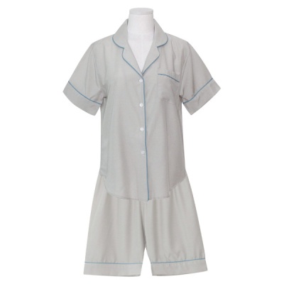 [쿠비카]블루파이핑 모달 투피스 여성잠옷 W957