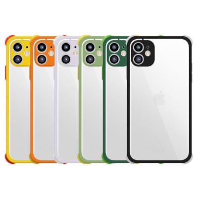P575 아이폰11프로맥스 컬러 라인 투명 하드 케이스