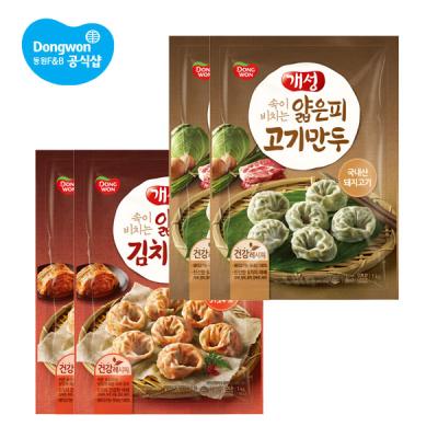 동원 개성 얇은피만두(고기,김치)1kg×3봉