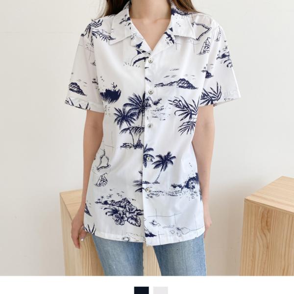 [시밀러]커플시밀러룩 하와이안셔츠