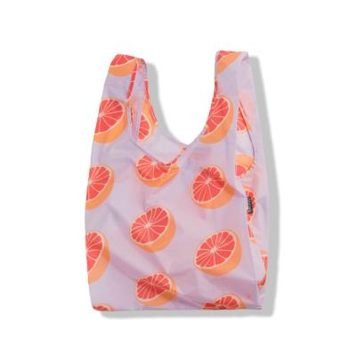 [바쿠백]휴대용 장바구니 접이식 시장가방 Grapefruit