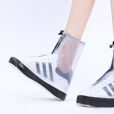 장마철 휴대용 PVC 방수 비닐장화 슈즈 신발 레인커버