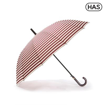 [HAS] 헤즈 12살 자동 UV 장우산 (스트라이프 와인)