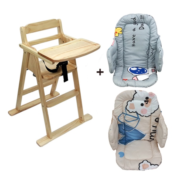 [무료배송][베이비캠프]내츄럴 유아용 식탁의자와 쿠션세트