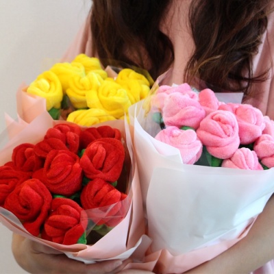 갓샵 장미꽃 인형 꽃다발 3color 여자친구 기념일