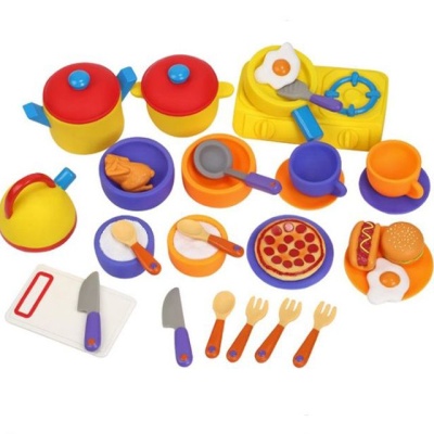 어린이 유아 안전 고무 주방 소꿉 놀이 장난감 세트