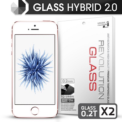 [프로텍트엠] 레볼루션글라스 하이브리드2.0 강화유리 방탄액정보호필름 아이폰SE/iPhone SE