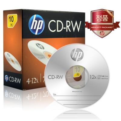 HP CD-RW 700MB 슬림케이스 1P(1장)/공시디/공CD/공DVD