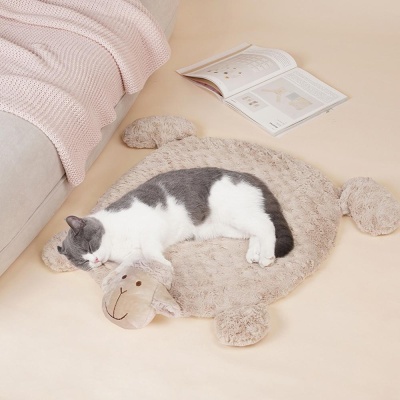 강아지 고양이 극세사 낮잠 쿠션 양 디자인 방석 매트