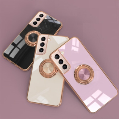 갤럭시s21 + ultra 핑거링 골드핏 컬러 실리콘 케이스