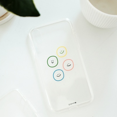 BFMA 젤리 폰케이스-4색 스마일 (아이폰갤럭시LG)