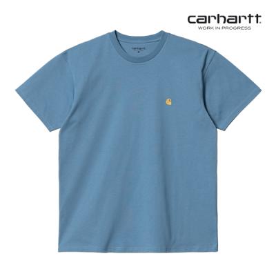 칼하트WIP S/S Chase T-Shirt (Icy Water / Gold)