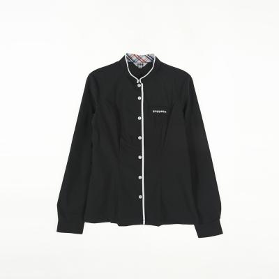 블랙 화이트라인 블라우스 (경기영상과학고) 교복셔츠