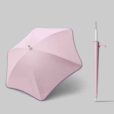 예쁜 둥근 모서리 파스텔 슬림 장우산 경량 고급 우산