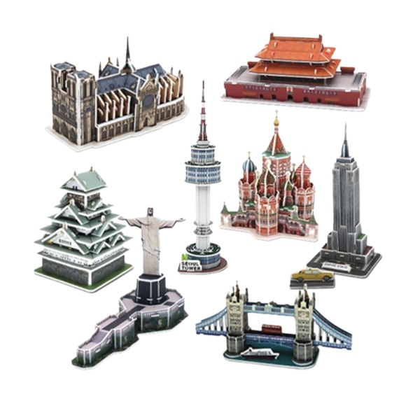 3D퍼즐 세계유명건축물 랜드마크 8종 모형 만들기