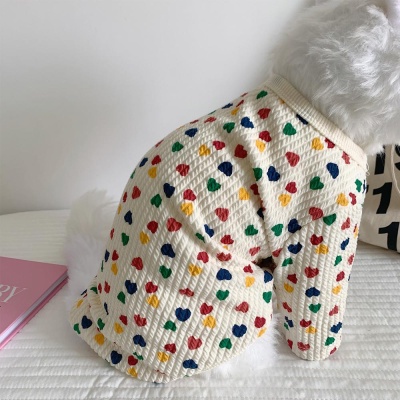 강아지 고양이 귀여운 하트 땡땡이 가을 겨울 티셔츠