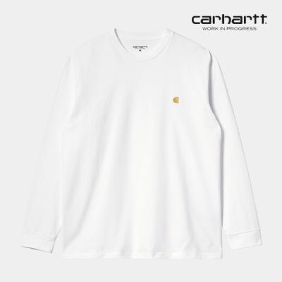 칼하트WIP L/S Chase T-Shirt (White / Gold)