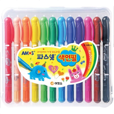 색연필 12색 수성 그림 미술 색칠 놀이 용품 도구