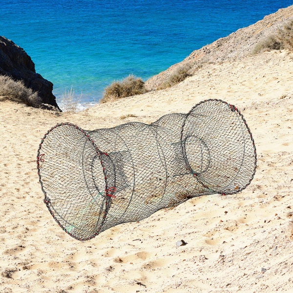 고기잡이 접이식 통발 조업 바다 낚시 원형 어망 40cm