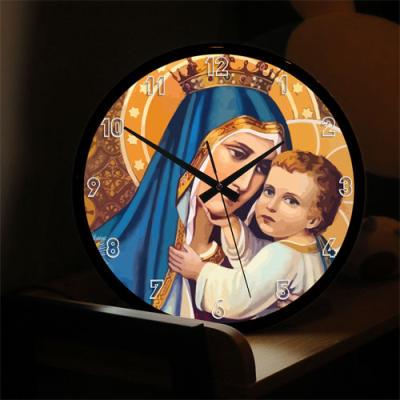 nf658-LED시계액자35R_성모마리아와아기예수