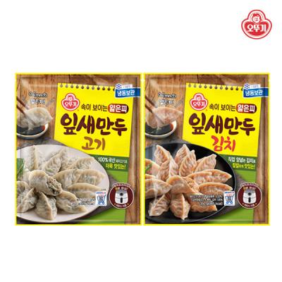 [오뚜기] 얇은피 잎새만두 고기,김치(6봉구성)