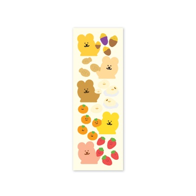 [한톨상점]반곰이의 겨울간식 씰스티커