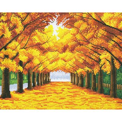 황금빛 산책길 (캔버스) 보석십자수 40x50