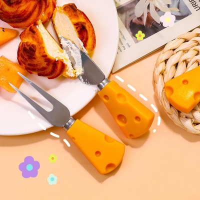 귀여운 치즈모양 치즈 커트러리 5종세트+보관함