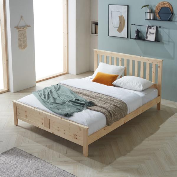 유럽형 소나무 원목 침대 퀸 (포켓매트) FN201