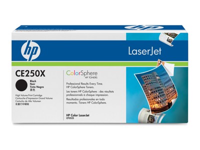 HP TONER CE250X / BLACK / Color Laserjet CM3530/CP3525 / 10,500P