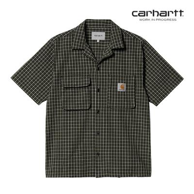 칼하트WIP S/S Dryden Shirt (Dryden Check Cypress)