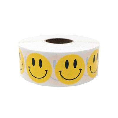 25mm Smile Roll Sticker 옐로우코인스마일롤스티커