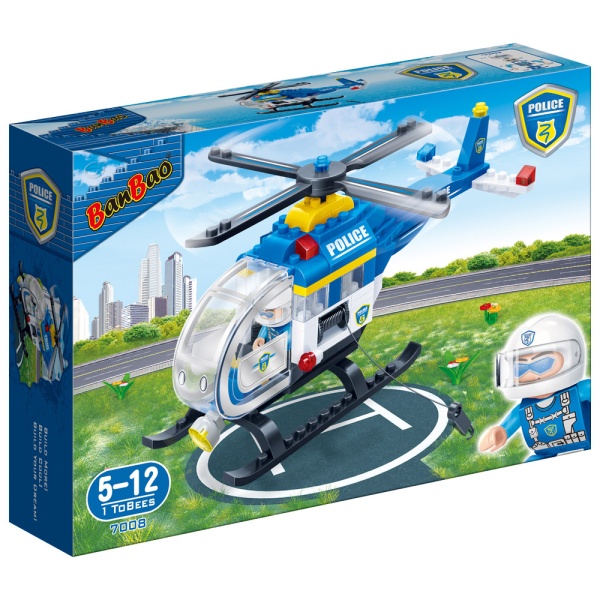 반바오 조립블록시티 경찰 헬리콥터 모형 만들기