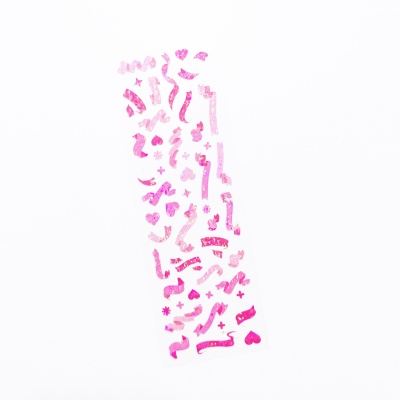 푸푸남 (자개)홀로그램 미니컨페티 핑크 씰스티커