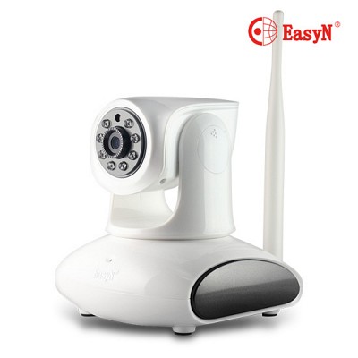 EasyN 보안 IP카메라 EasyCAM-130V HD (130만 화소 / 양방향 음성대화 / 스마트폰 & PC 실시간 모니터링 / Wi-Fi 지원 / 감시 알람 / 야간 감시)