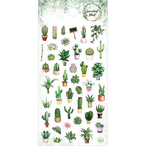 DA5482 다육식물 캐릭터 식물 스티커